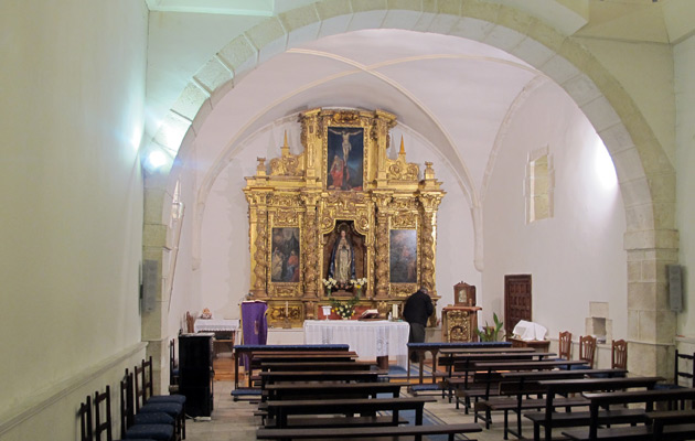Interior de la nave de la ermita de la Inmaculada Concepción