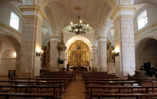 Nave central de la iglesia de San Mamés en Fuentecen