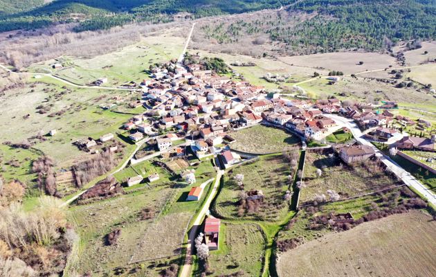 Vista aérea de Aldeanueva de la Serrezuela